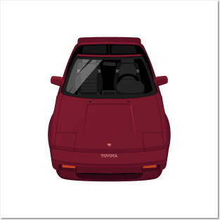 MR2 SC 1st gen W10 - Dark Red Posters and Art